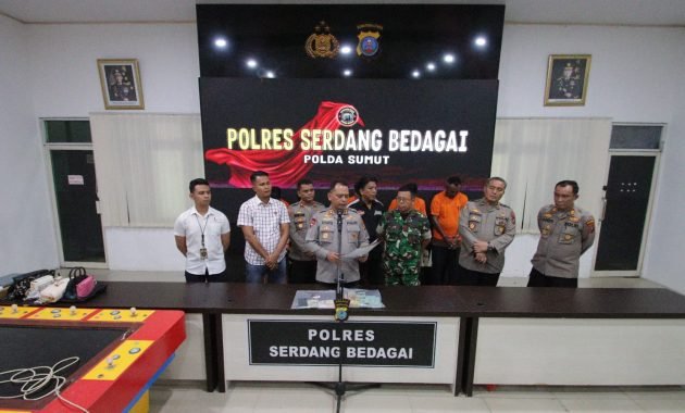 Polres Serdang Bedagai Gelar Press Release Pengungkapan Kasus Judi Tembak Ikan Hingga Togel