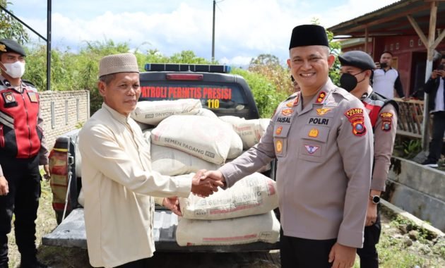 Polres Dairi Berbagi Berkah Ramadan, Bantu Pembangunan Musholla Nurul Ikhlas
