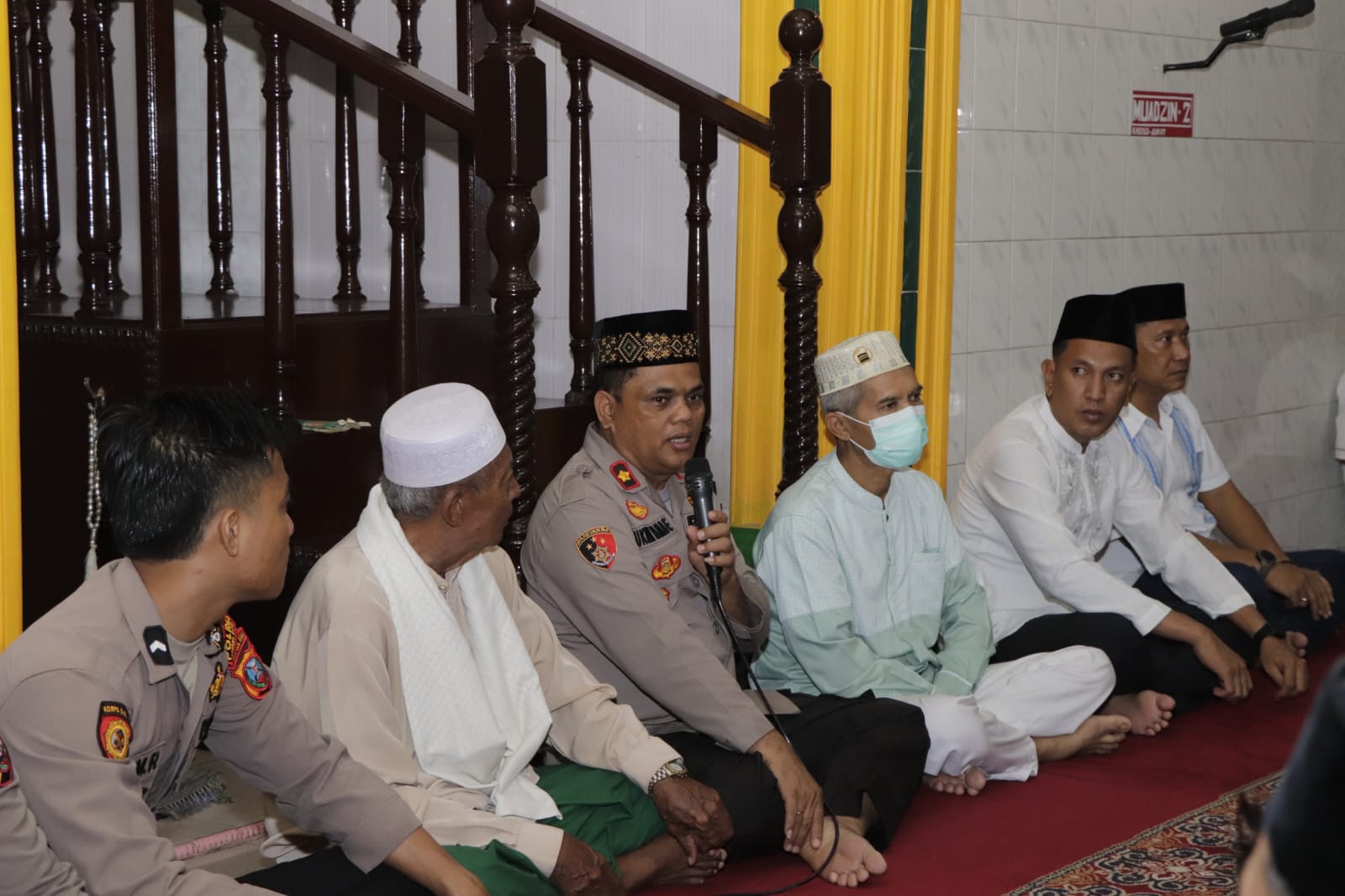 Safari Subuh Ramadhan, Polres Sergai Ajak Masyarakat Jaga Kamtibmas di Masjid At-Thoyyibah
