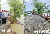 Dinas PUPR Aceh Barat Tinjau Lokasi Abrasi Sungai diDesa Keutambang