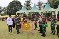 Polres Padang Lawas Mengikuti Upacara Penutupan TNI Manunggal Membangun Desa (TMMD)