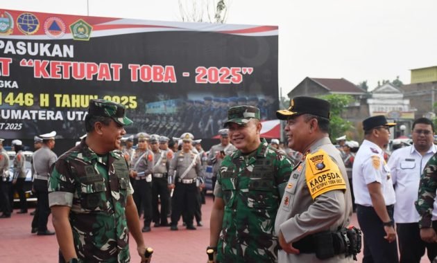 Pangdam I/BB Hadiri Apel Gelar Pasukan Operasi Ketupat Toba 2025 di Mapolda Sumut