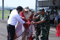 Pangdam I/BB Dampingi Menhan RI Kunjungan Kerja ke Lanud Soewondo Medan