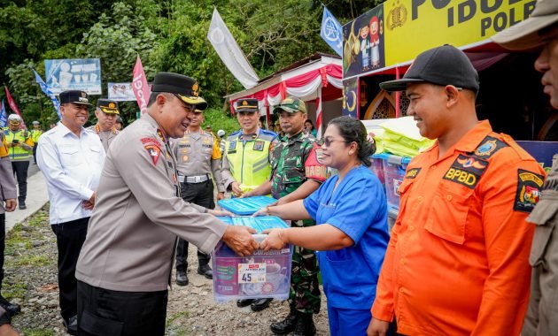 Kapolda Sumut Tinjau Pos Pelayanan dan Pengamanan Terpadu Idulfitri di Wilayah Tanah Karo