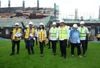 Didampingi Bobby Nasution Tinjau Stadion Teladan, Wamen Diana Sebut Kemen PU Terus Percepat Progres Renovasi