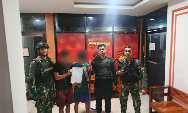Tim Patroli Kodam I/BB Bubarkan Tawuran Geng Motor di Medan, Dua Remaja Diamankan