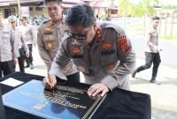 Kapolres Simeulue Sambut Kedatangan Kapolda Aceh Acmad Kartiko Di Polres 