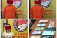 Diduga bandar Diringkus Polisi 13 Plastik Klip Berisikan Narkoba, Kini Diamankan di Polres Dairi