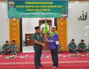 Kasdam I/BB Berangkatkan Jamaah Calon Haji KBIHU Kodam I/BB