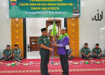 Kasdam I/BB Berangkatkan Jamaah Calon Haji KBIHU Kodam I/BB