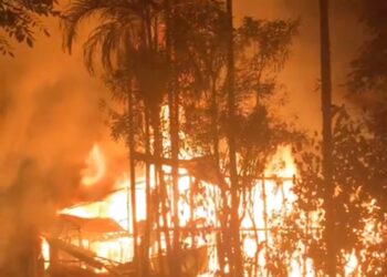 Kebakaran Hebat Landa Lima Rumah Warga di Nagan Raya
