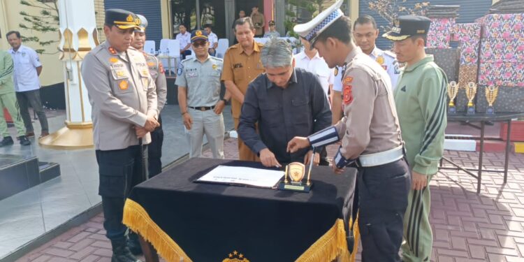 Deklarasi Keselamatan Berlalu Lintas dan Lomba Safety Riding Meriahkan Hari Bhayangkara ke-79 di Aceh Barat
