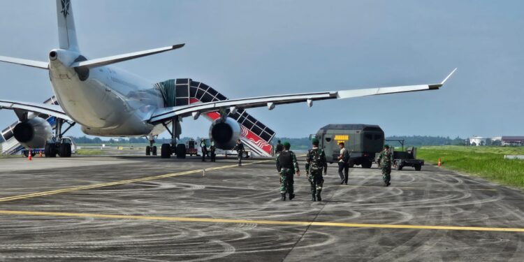 TNI lakukan Tindakan Darurat Adanya Ancaman Bom Pesawat Saudi Arabia
