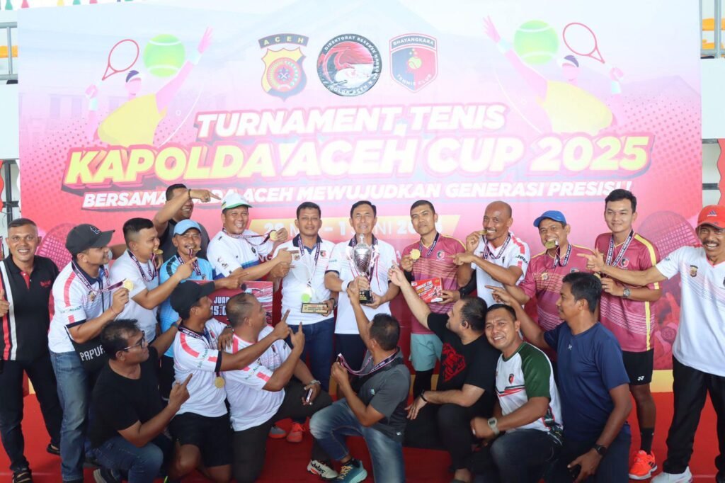 BTC Polda Aceh Juara Turnamen Tenis Kapolda Aceh Cup 2025