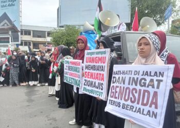 Aksi Bela Palestina di Banda Aceh: Ratusan Warga Turun ke Jalan
