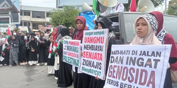 Aksi Bela Palestina di Banda Aceh: Ratusan Warga Turun ke Jalan