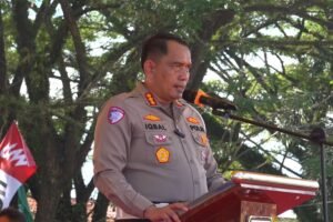 Dirlantas Polda Aceh Hadiri Apel Deklarasi Perang terhadap Narkoba, Premanisme, Pekat, dan Kampanye Keselamatan Berlalu Lintas di Aceh Tenggara