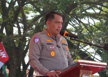 Dirlantas Polda Aceh Hadiri Apel Deklarasi Perang terhadap Narkoba, Premanisme, Pekat, dan Kampanye Keselamatan Berlalu Lintas di Aceh Tenggara