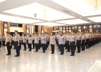 Polri Gelar Korps Raport Kenaikan Pangkat 3 Pati dan 87 Pamen