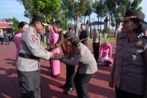 Kapolda Sumut Pimpin Upacara Kenaikan Pangkat Personel