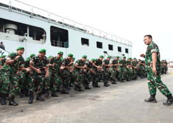 Pangdam I/BB Beri Arahan Kepada 1.524 Prajurit Brigade TP 89 Tiba di Belawan