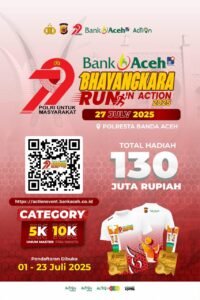 Polda Aceh akan Gelar Bhayangkara Run 2025, Total Hadiah Ratusan Juta Rupiah
