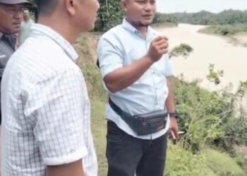 Tim PUPR Aceh Barat Tinjau Tebing Krueng Woyla Ambruk di Desa Pasi Janeng