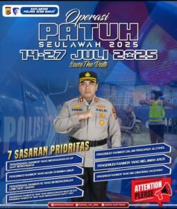 Siap-Siap Operasi Patuh Seulawah, Tujuh Prioritas Dalam Razia 