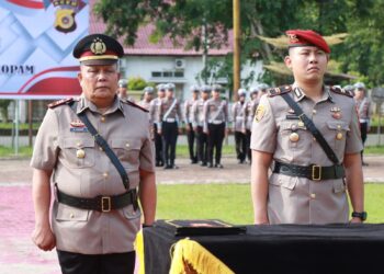 Polres Simeulue Gelar Serah Terima Jabatan, AKP Hanter Siallagan Jabat Kasipropam dan IPTU Putu Gede Kasatreskrim