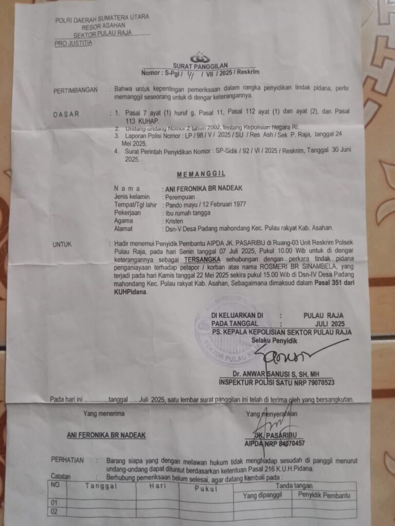 Diduga Korban Kriminalisasi Oknum APH Tersangkakan Ani Feronika Br Nadeak
