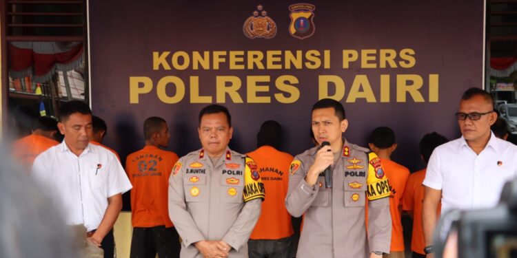 Polres Dairi Berhasil Ungkap 8 Kasus Narkoba Selama Bulan Juli