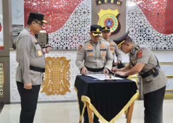 Kapolda Aceh Pimpin Sertijab Empat Pejabat Utama dan Dua Kapolres