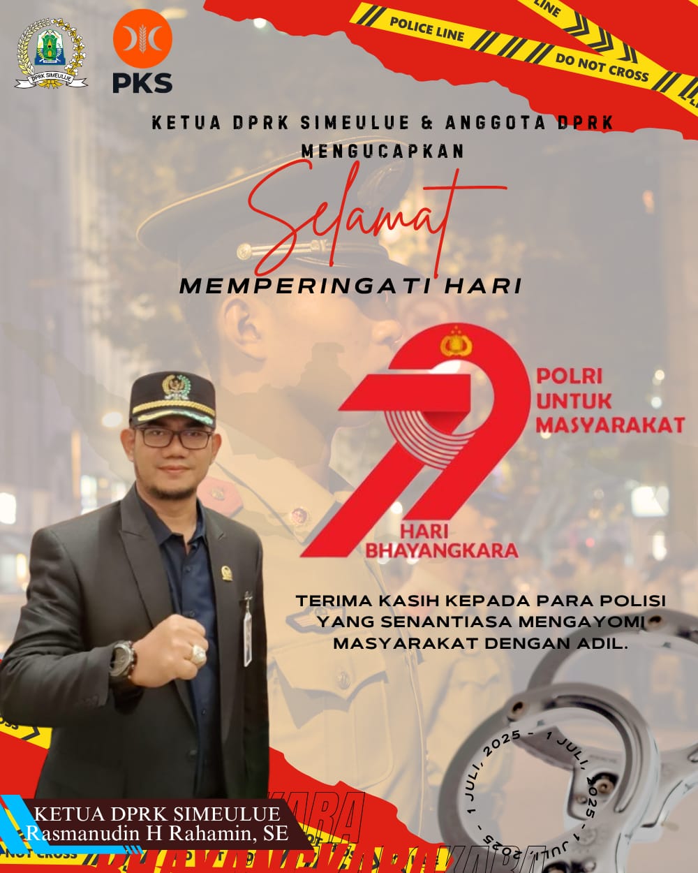 a96916e4a42c49d7a8d4102df07ca562 HUT Bhayangkara ke-79, Ketua DPRK Simeulue Apresiasi Profesionalisme dan Kedekatan Polres dengan Masyarakat