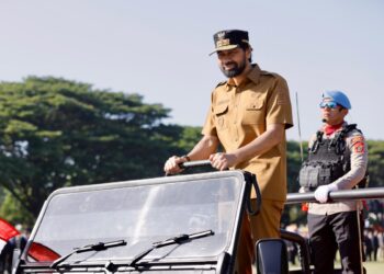 Gubernur Aceh, Muallem Jadi Inspektur Upacara HUT Bhayangkara ke-79