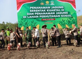 Polda Aceh Kerahkan Ratusan Alsintan untuk Dukung Penanaman Jagung Serentak Kuartal III
