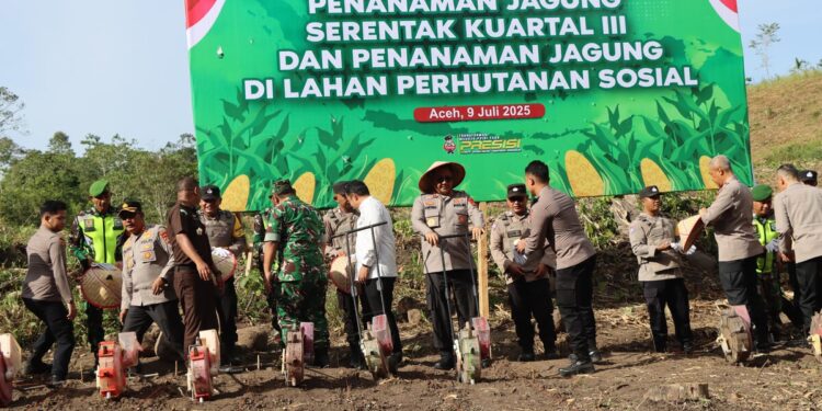 Polda Aceh Kerahkan Ratusan Alsintan untuk Dukung Penanaman Jagung Serentak Kuartal III