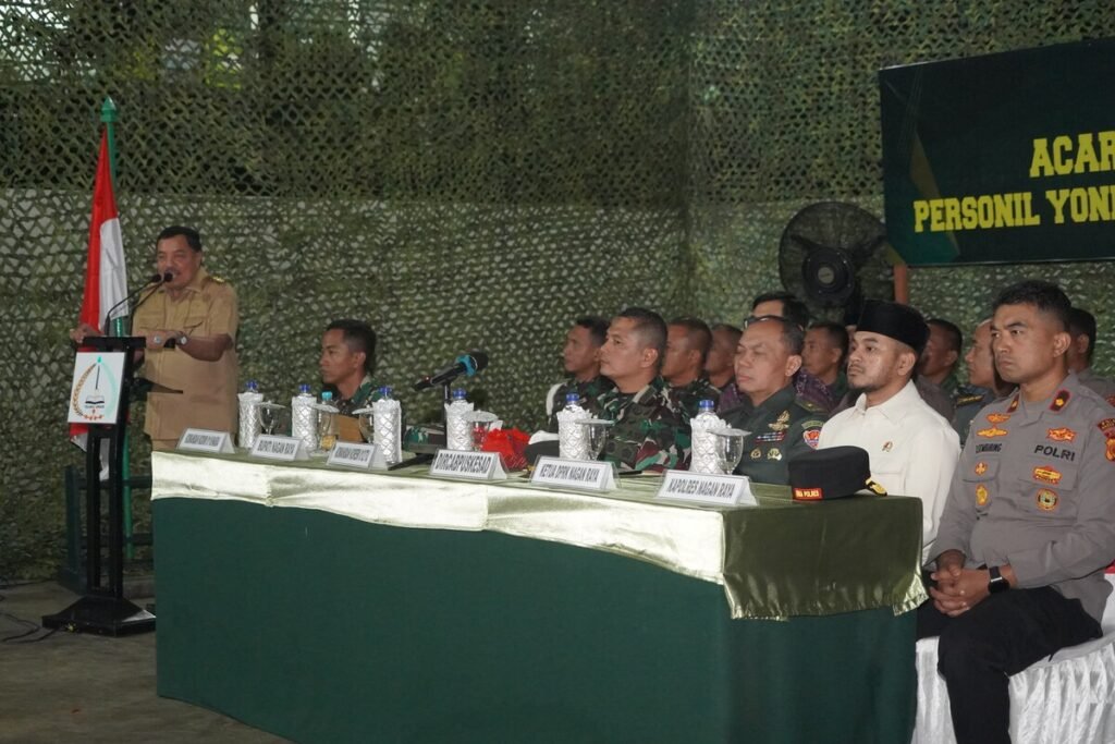 Pejabat Daerah dan Elemen Masyarakat Nagan Raya Sambut Kehadiran Yonif TP 856/Satria Bumi Sakti