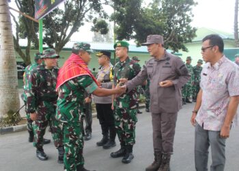 Asrena Kasad Tinjau Pelaksanaan TMMD ke-125 Kodim 0205/TK di Kabupaten Karo
