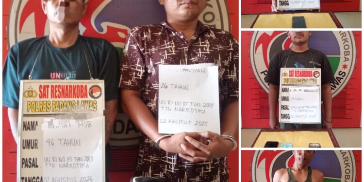 Satu Bandar, 3 Pengedar dan 1 Kurir berhasil Ditangkap Satresnarkoba Polres Palas