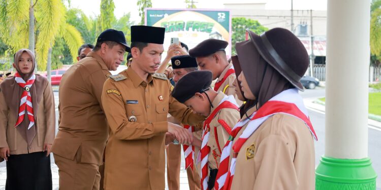 Bupati Aceh Barat Lepas Kontingen Kwarcab Pramuka Kebutuhan Khusus Mewakili Aceh
