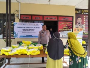 Polsek Barteng Gelar Pasar Murah, Ratusan Kilogram Beras Ludes Terjual