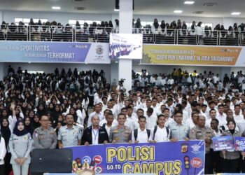 Polres Aceh Barat Edukasi Tata Cara Berlalu Lintas Mahasiswa Baru Teuku Umar