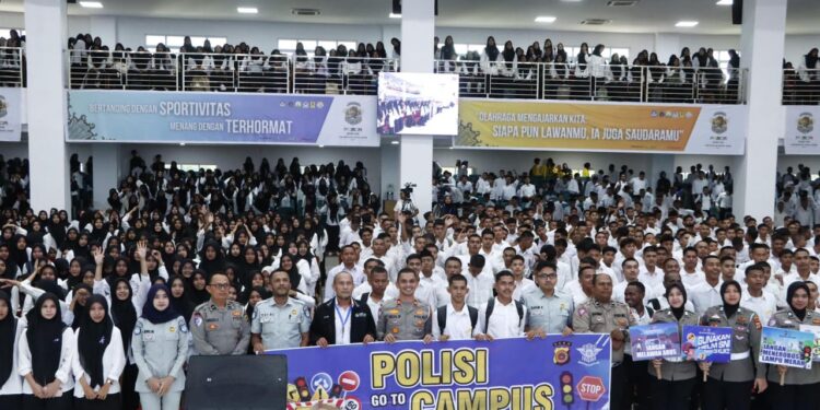 Polres Aceh Barat Edukasi Tata Cara Berlalu Lintas Mahasiswa Baru Teuku Umar