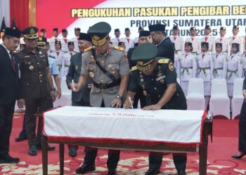 Irdam l/BB Hadiri Pengukuhan Paskibraka Provinsi Sumut
