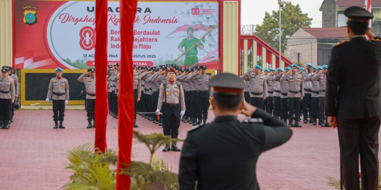 Polda Sumut Gelar Upacara Peringatan HUT RI ke-80 dengan Khidmat