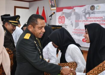 Irdam I/BB Hadiri Pemberian Remisi 2.198 Napi di Medan