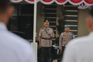 Peringati Hari Juang Polri, Polres Sergai Gelar Upacara di Tengah Rintikan Hujan