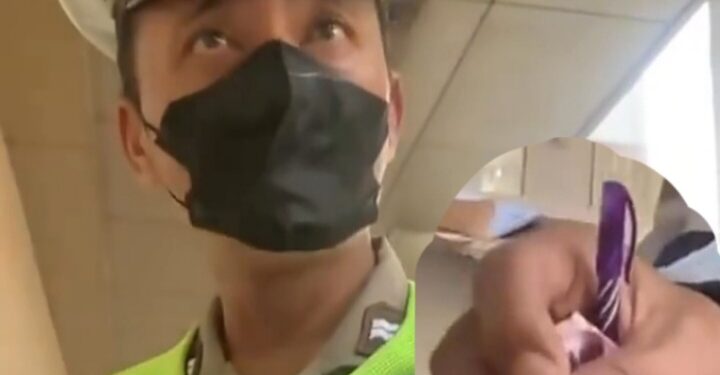 Oknum Satlantas Kota Medan Terekam Terima Uang Rp100 Ribu