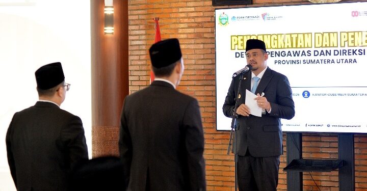 Lantik Dua Direksi Perumda Tirtanadi, Bobby Tekankan Tentang Pelayanan Masyarakat Hingga Investor