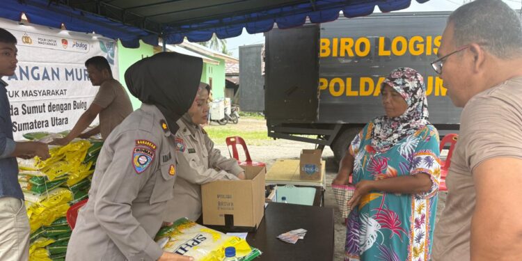 Dukung Kesejahteraan Warga, Polda Sumut Salurkan Beras SPHP Lewat GPM